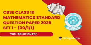 CBSE Class 10 Mathematics Standard Set 1 - (30/1/1) Question Paper 2026 with Solution PDF